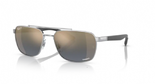 Ray-Ban RB3701 Silver/ Blue-Gold Gardient Mirror Polarized 