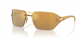 Prada OPR A56S Satin Yellow Gold/ Brown Mirror Multilayer Gold