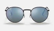 Ray-Ban New Round Polished Black/ Mirror Blue