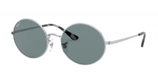 Ray-Ban Oval Metal Silver/ Classic Blue Polarized